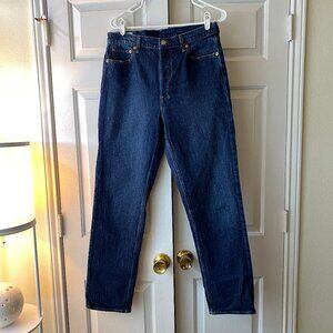 Gap Cheeky Straight High Rise Jeans 15.5x30.5 (sz 30/10Tall) Dark Wash